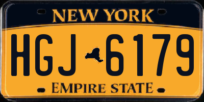 NY license plate HGJ6179