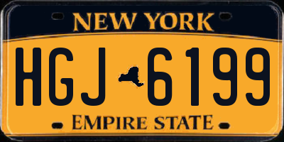 NY license plate HGJ6199
