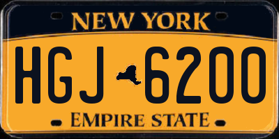 NY license plate HGJ6200