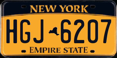 NY license plate HGJ6207