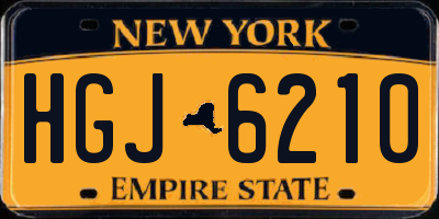 NY license plate HGJ6210