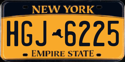NY license plate HGJ6225