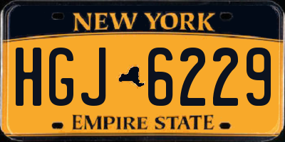 NY license plate HGJ6229