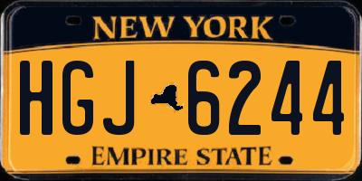 NY license plate HGJ6244