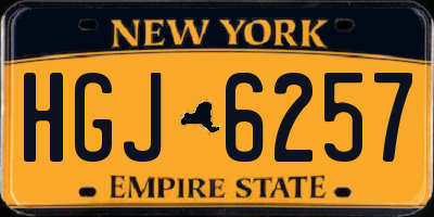 NY license plate HGJ6257