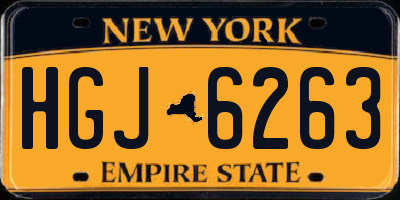 NY license plate HGJ6263