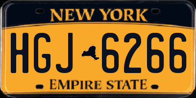 NY license plate HGJ6266