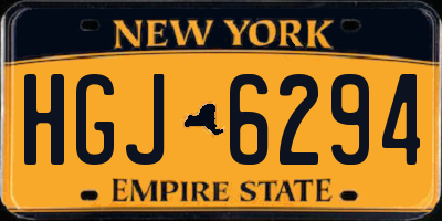 NY license plate HGJ6294