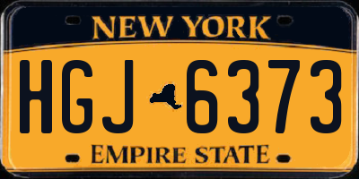 NY license plate HGJ6373