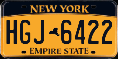 NY license plate HGJ6422