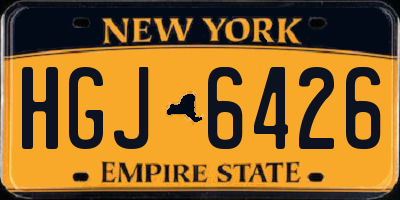 NY license plate HGJ6426