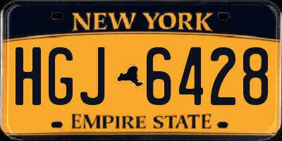 NY license plate HGJ6428