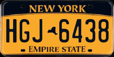 NY license plate HGJ6438
