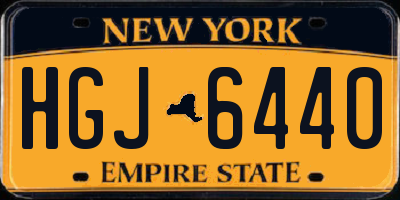 NY license plate HGJ6440