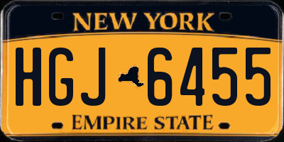 NY license plate HGJ6455