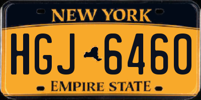 NY license plate HGJ6460