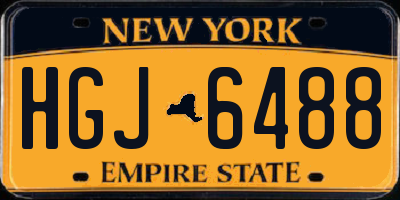 NY license plate HGJ6488