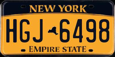 NY license plate HGJ6498