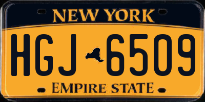 NY license plate HGJ6509