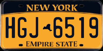 NY license plate HGJ6519