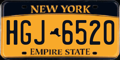 NY license plate HGJ6520