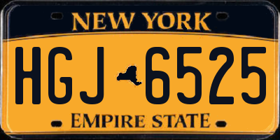 NY license plate HGJ6525