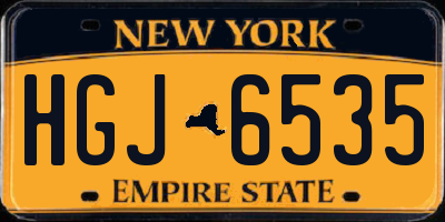 NY license plate HGJ6535