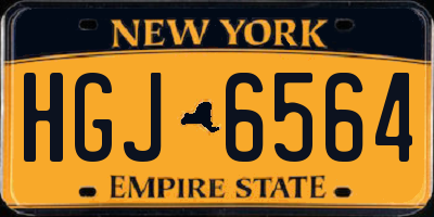 NY license plate HGJ6564