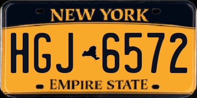 NY license plate HGJ6572