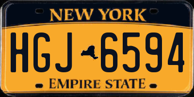 NY license plate HGJ6594