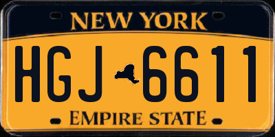 NY license plate HGJ6611