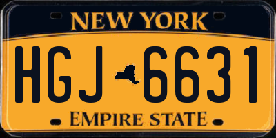NY license plate HGJ6631