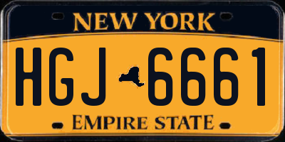 NY license plate HGJ6661
