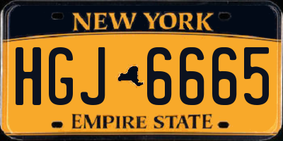 NY license plate HGJ6665