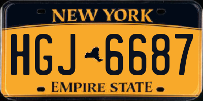 NY license plate HGJ6687