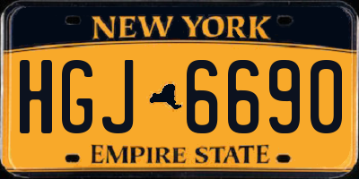 NY license plate HGJ6690
