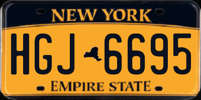 NY license plate HGJ6695