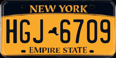 NY license plate HGJ6709