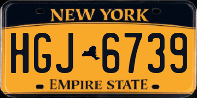 NY license plate HGJ6739