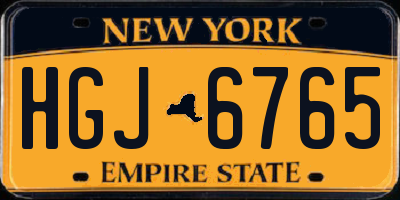 NY license plate HGJ6765