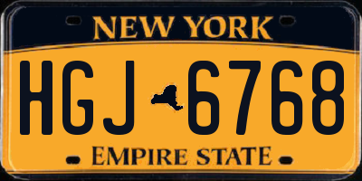 NY license plate HGJ6768
