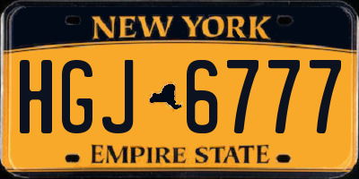 NY license plate HGJ6777