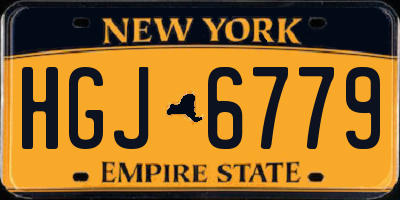 NY license plate HGJ6779