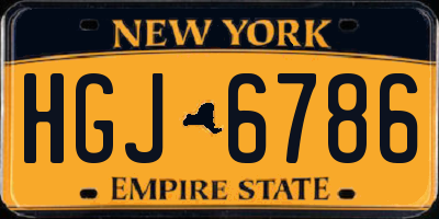 NY license plate HGJ6786