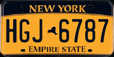 NY license plate HGJ6787