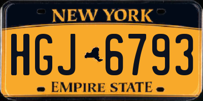 NY license plate HGJ6793