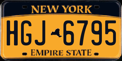 NY license plate HGJ6795