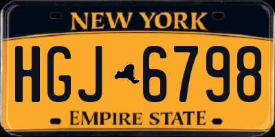 NY license plate HGJ6798