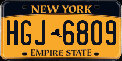 NY license plate HGJ6809