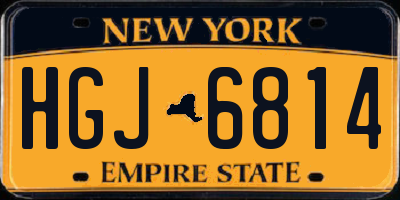 NY license plate HGJ6814